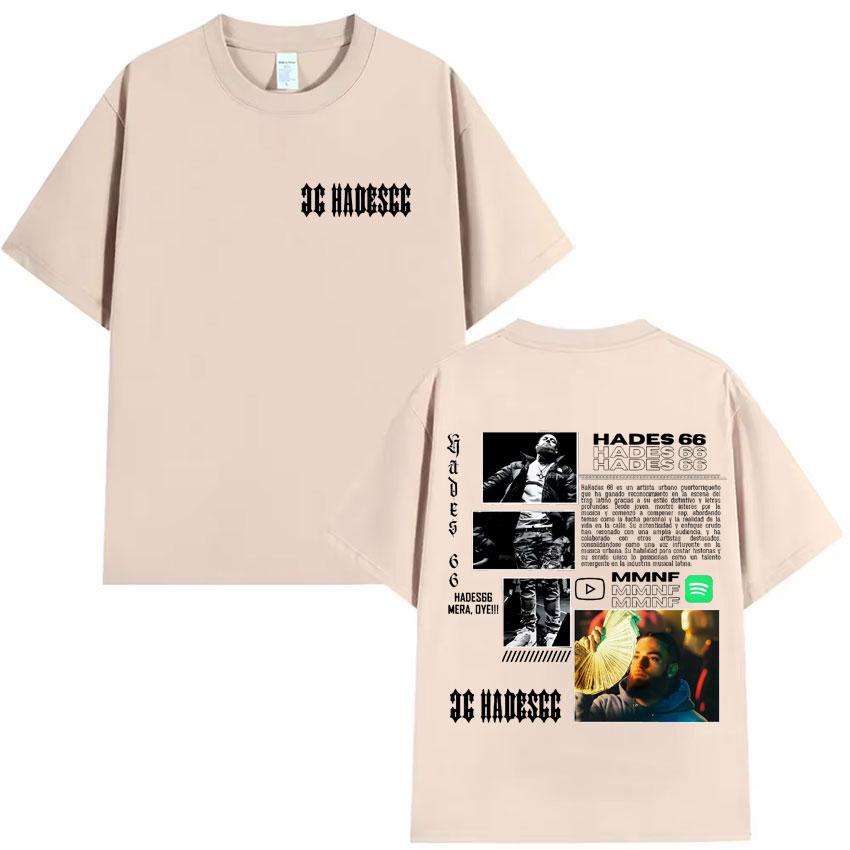 Hades66 Hip Hop Rapper TShirts Y2K Fun T Shirts 2025 Cotton Popular Tee Shirt Mens Short Sleeve Print Casual Clothes Streetwear
