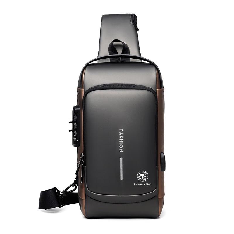 OCEANIA ROO DS-8082A PU Leather Backpack 32*16*6cm