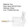 Pinza Rete Griglia Staffa Classica a Forma di Pesce per Arrosto Pesce Pratico Manico Lungo Barbecue Casalingo