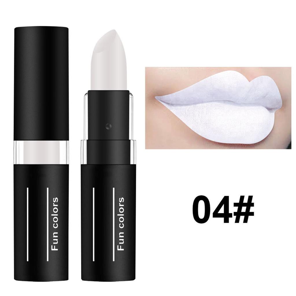 Vintage Lipstick Black Face Body Paint Stick Black Lipstick Long Lasting Makeup Stick For Clown 1PC