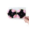 Aylhfo Girls' Spring 2pcs Colorful Flower Wig Scrunchies/Cute Bohemian Style Fabric Flower Wig Ponytail Hair Ties