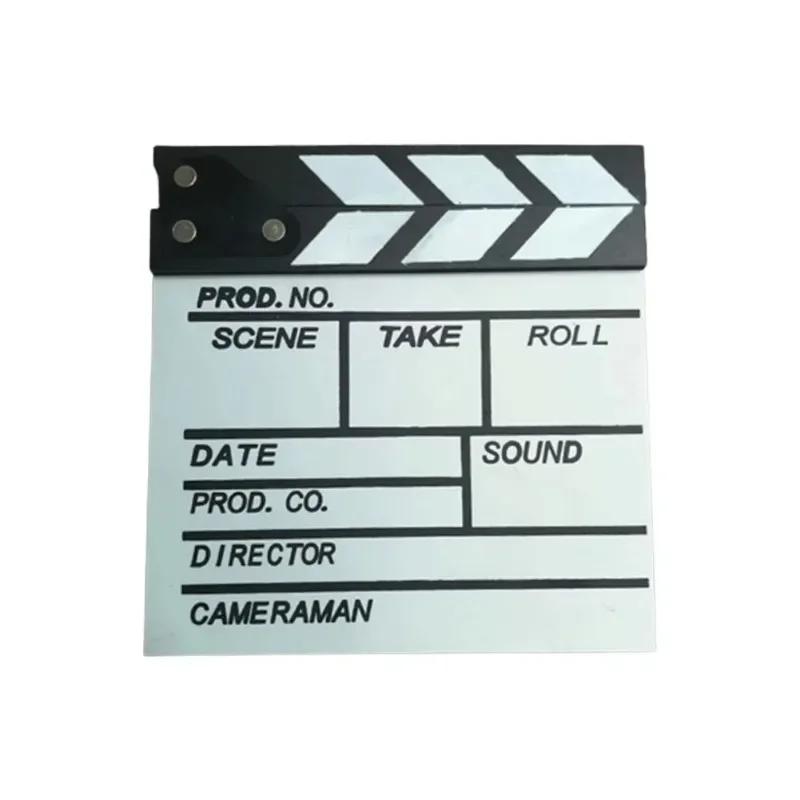 1PC Vlog Recording Recording Clapboard TV Movie Clapboard Photography Props Wooden Director Video Scene Clapboard