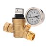 RV Water Pressure Regulator Valve Adjustable Water Pressure Reducer with Gauge for Camper Trailer RV Plumbing System