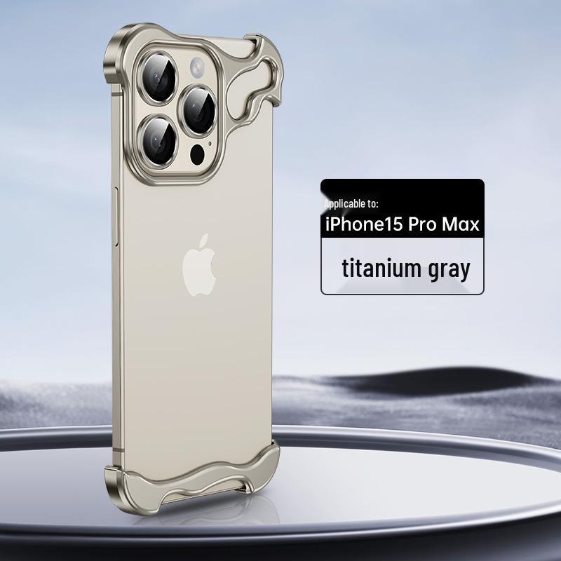 iPhone 16 Pro Max Metal Frame Case with 15 Lens Film, No Back Panel