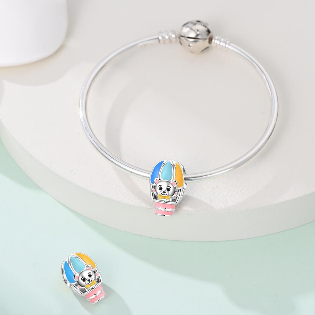 Original Charms Copper Funair Balloon Beads Beads Fit Bracelet Women Jewelry Making Diy Gift