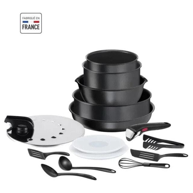 

Tefal Ingenio Kitchen Batterie 15 Stcs, Induktion, Nicht -Schicht, gesunde Kche, Herstellung in Frankreich, tglicher Kchenchef L7629902