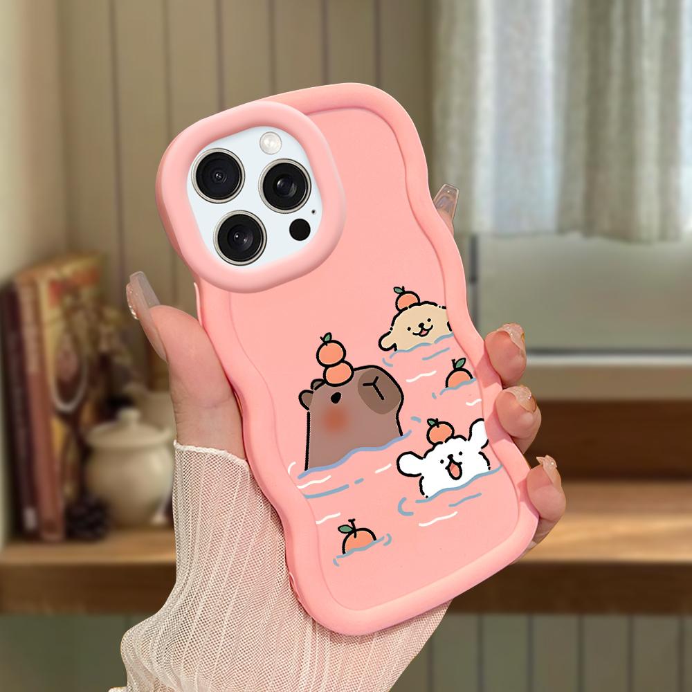 Big Wave Edge Miękki silikonowy materiał Macaron Etui na telefon Odporne na wstrząsy Ochronne gumowe etui na iPhone'a Samsunga Huawei Honor Xiaomi Redmi OnePlus Moto