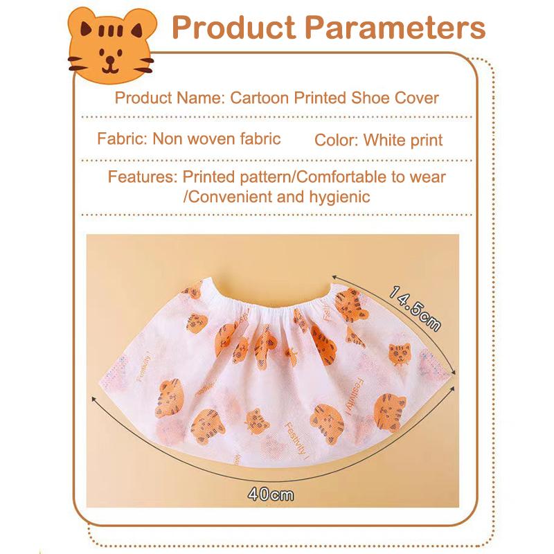 50 PCS Disposable Thickened Cartoon Shoe Covers,Home Indoor Non-slip Anti-dirty Foot Cover, Breathable Foot Covers For Shoes