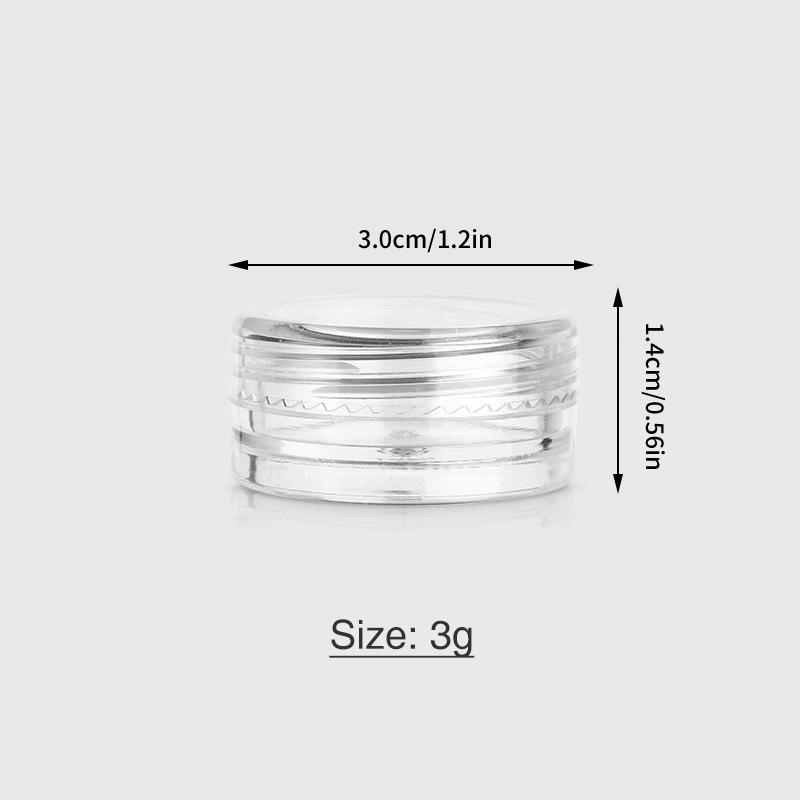 10Pcs Sample Clear Cream Jar Mini Cosmetic Bottles Containers Transparent Pot For Nail Arts Small Clear Can Tin For Balm