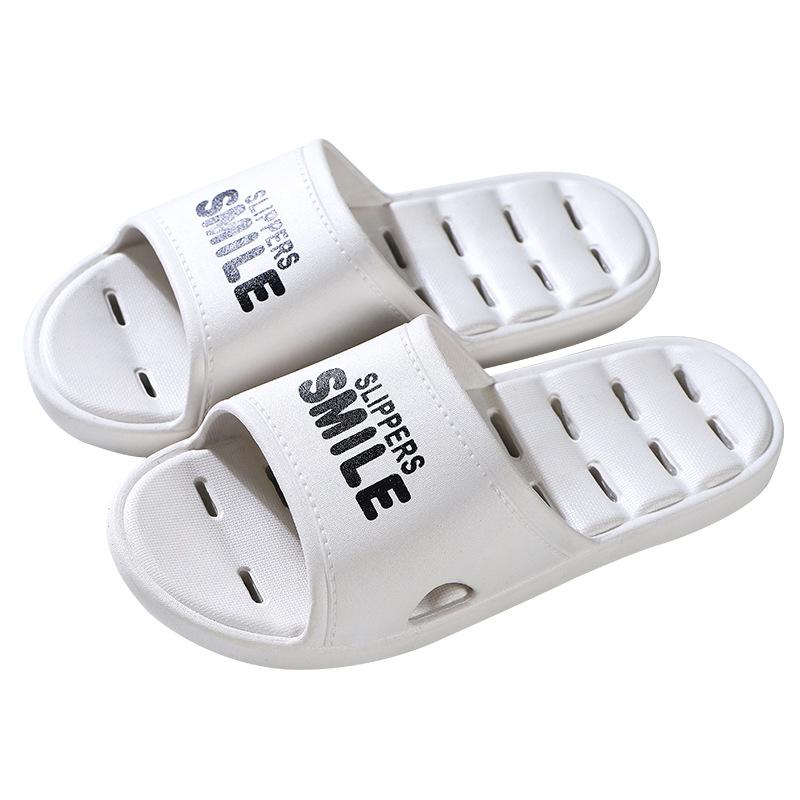 Slippers women's summer simple water leakage indoor home hotel bathroom bath soft bottom couple men's cool slippers