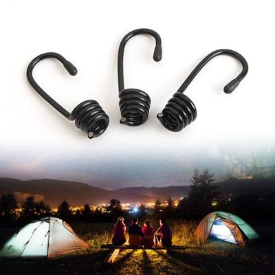 12 Pcs Spiral Hooks for Tensioner 7mm Marine Shock Cord Bungee Elastic Rope Hooks Luggage Straps Tarp Tie Downs
