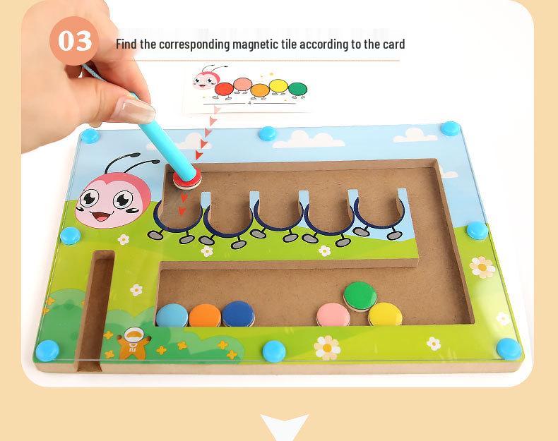 Animal Magnetic Marble Maze: Fun Balance & Early Education Puzzle Game for Kids