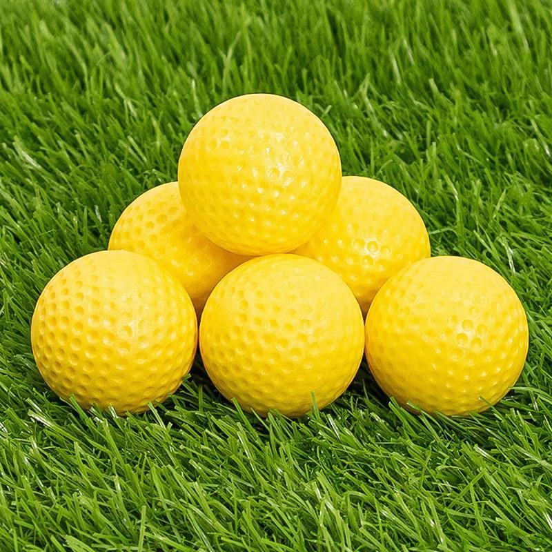 Golf Practice Balls 10 Pack Yellow Soft PU Balls for Indoor Outdoor Home Backyard Training Beginners 10PCS