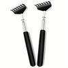 Telescopic Back Scratcher Scratching Backscratcher Massager Metal Stainless Steel Tool with Carrying Bag