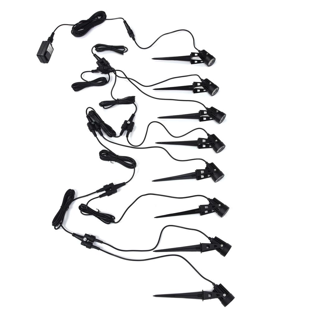 8Pcs LED Garden Lawn Lamp IP65 Waterproof Landscape Lighting for Courtyard Villa Pathway Warm