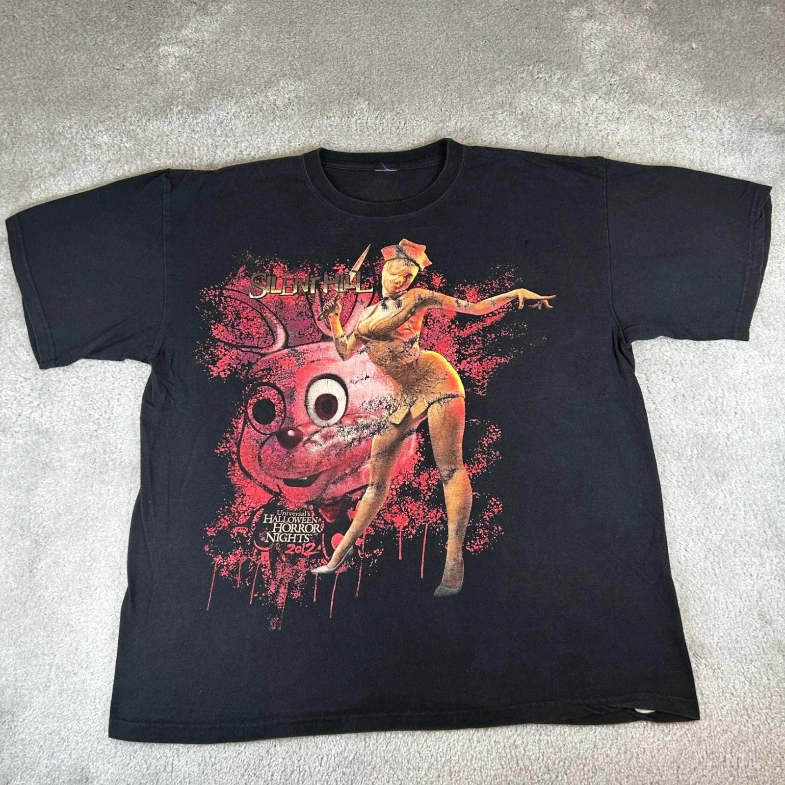 Футболка Universal Studios Silent Hill Мужская XL HHN 2012 Хоррор Медсестра Видеоигра 4XL