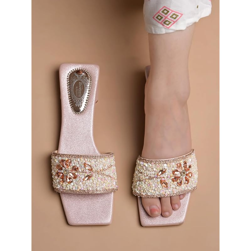 Shoetopia Women'S Block Heel Sandal Slightly Cushioned Footbed For Comfort. Patterned Outsole For