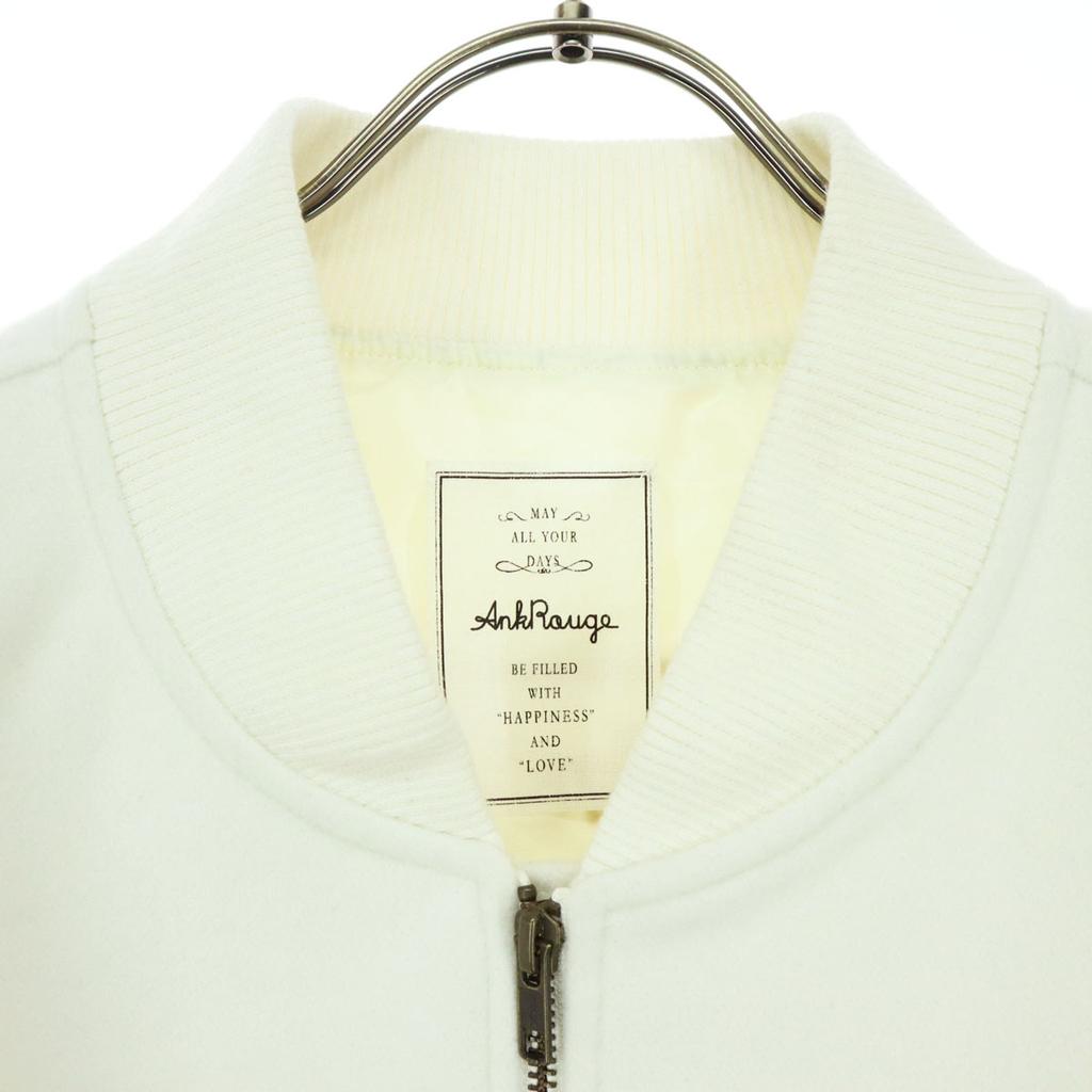 AnkRouje Einpunkt-Logo Langarm Fleecejacke M Weiß Damen Gebraucht