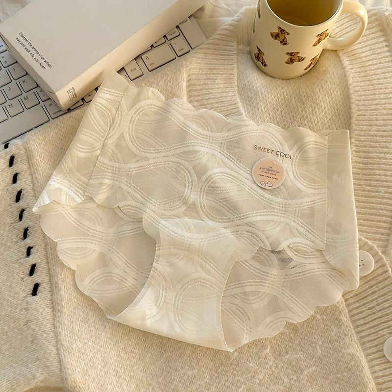 Female Summer Sexy Lace Pure Desire Wind Ice Silk Breathable Antibacterial No Trace Briefs