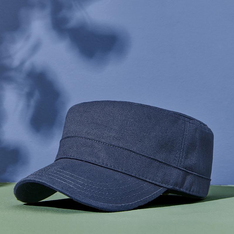 Pure Cotton Flat Top Hat Dad Casual Sun Cap Lady Army Military Hats Men Big Size Baseball Caps 55-60cm 60-65cm
