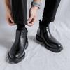 Mode Herenschoenen Mannen Hoge Top Leer Mode Schoenen Rits aan de Zijkant Mannen Motorlaarzen Klassieke Heren Comfortabele Zakelijke Outdoor Laarzen