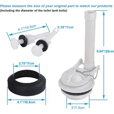 3-Inch Toilet Flush Valve Replacement 2-piece Toilet Tank Parts with Gasket and Bolts Fit for American Standard 738921-100.0070A Easy To Install High