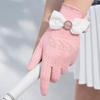 Enhanced Grip Golf Gloves with Bow Snug-Fit Microfiber Comfortable