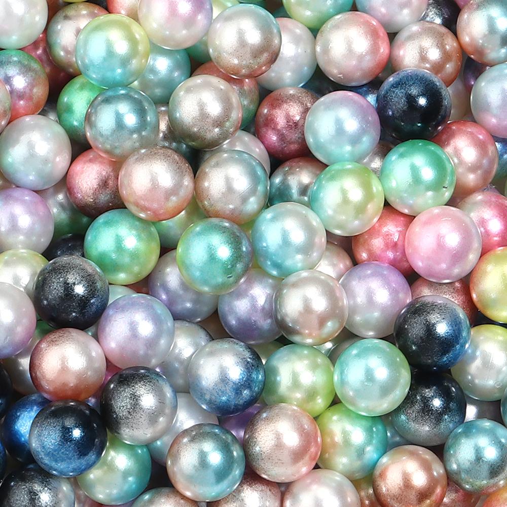 50-500pcs 3/4/5/6/8/10/12mm ABS No Hole Imitation Pearl Beads Colorful Round Loose Spacer Beads For DIY Jewelry Making Supplies