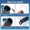 6pcs Water Bottle Gasket Replacement, Food Contact Grade O Ring Replacement Leakproof Lid Seal Replacement for Silicone Seal Replacement Compatible
