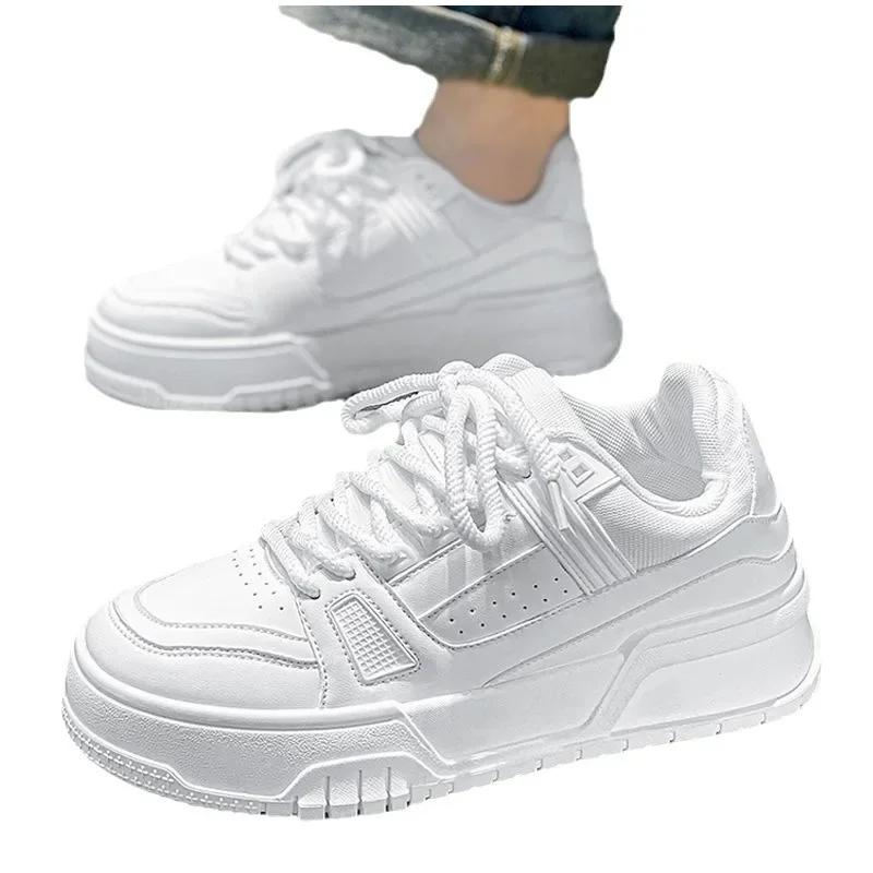 Fashion Men's Sneakers Leather Casual Shoes Man Original Lightweight Luxury Shoes Breathable Flats Men's Sneakers Chaussure 39-44 Sizes