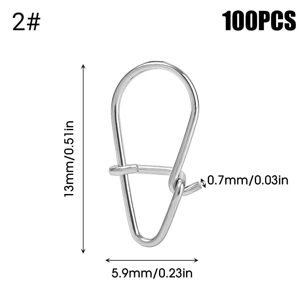 100 buc/set Dovleac Oțel Inoxidabil Pescuit Agrafă Suspendată Oval Inele Split Conector Blocare Rapidă Agrafă Baril de Înaltă Calitate Echipament