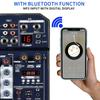 6 Channel Dj Mixing Console Sound Card with Monitor 16 Echo DSP 48V Phantom Power for PC Record Karaoke Party