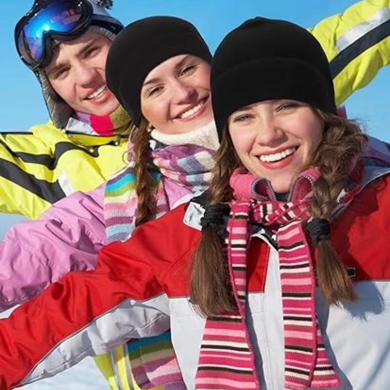 Fleece Warm Hat Winter Cap Men Women Outdoor Sports Skiing Cycling Hat Windproof Soft Beanie Cap Male Lady Autumn Winter Hats