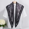 Retro American printed triangle scarf women's versatile atmosphere decorative headscarf multi-functional fart curtain neck scarf silk scarf