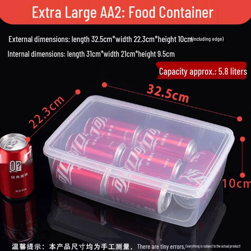 Transparenter rechteckiger Kunststoff-Lebensmittelaufbewahrungsbehälter