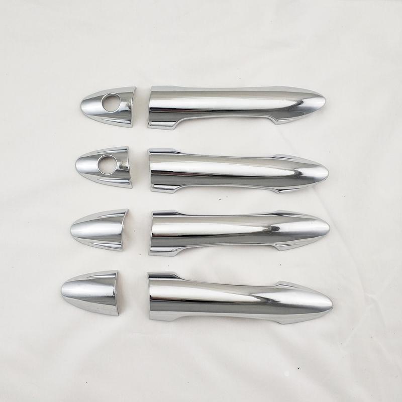 8PCS Chrome Car Accessories Plated Door Handle Bowl Cover Trim Paste Style For Kia Picanto Morning 2011 2012 2013 2014 2015