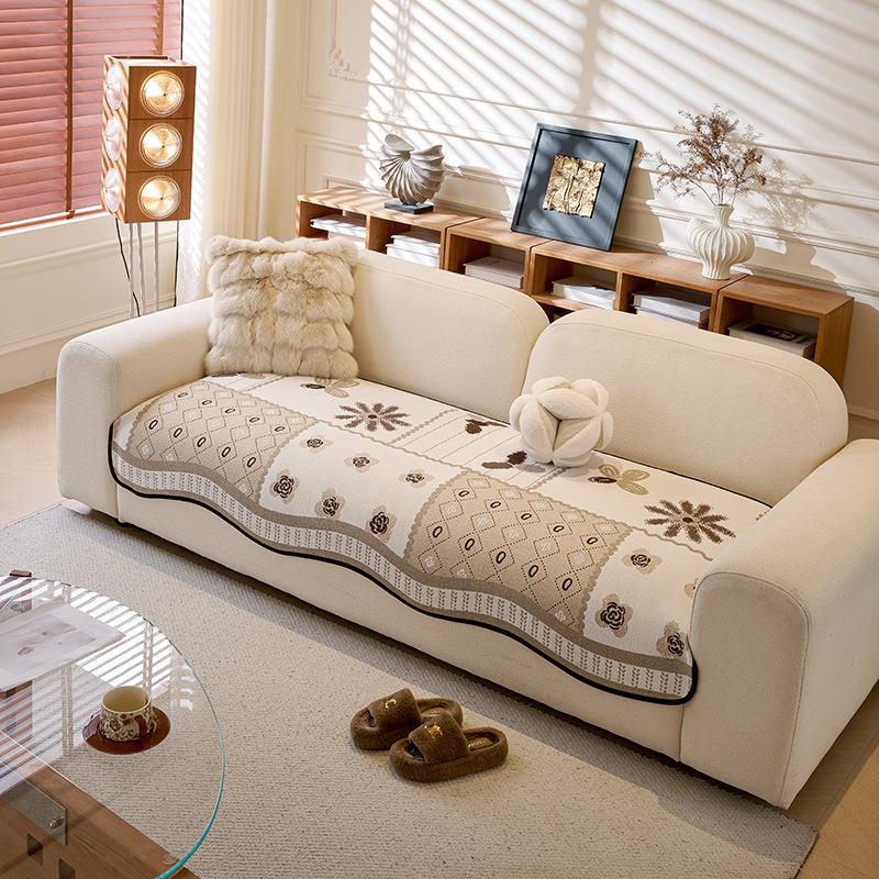 

Special-Shaped Sofa Cushion, High-End Sense, Universal Non-Slip Seat Cushion In All Seasons, New Straight Sofa Cover Cover Cover Cover Towel 90*90cm