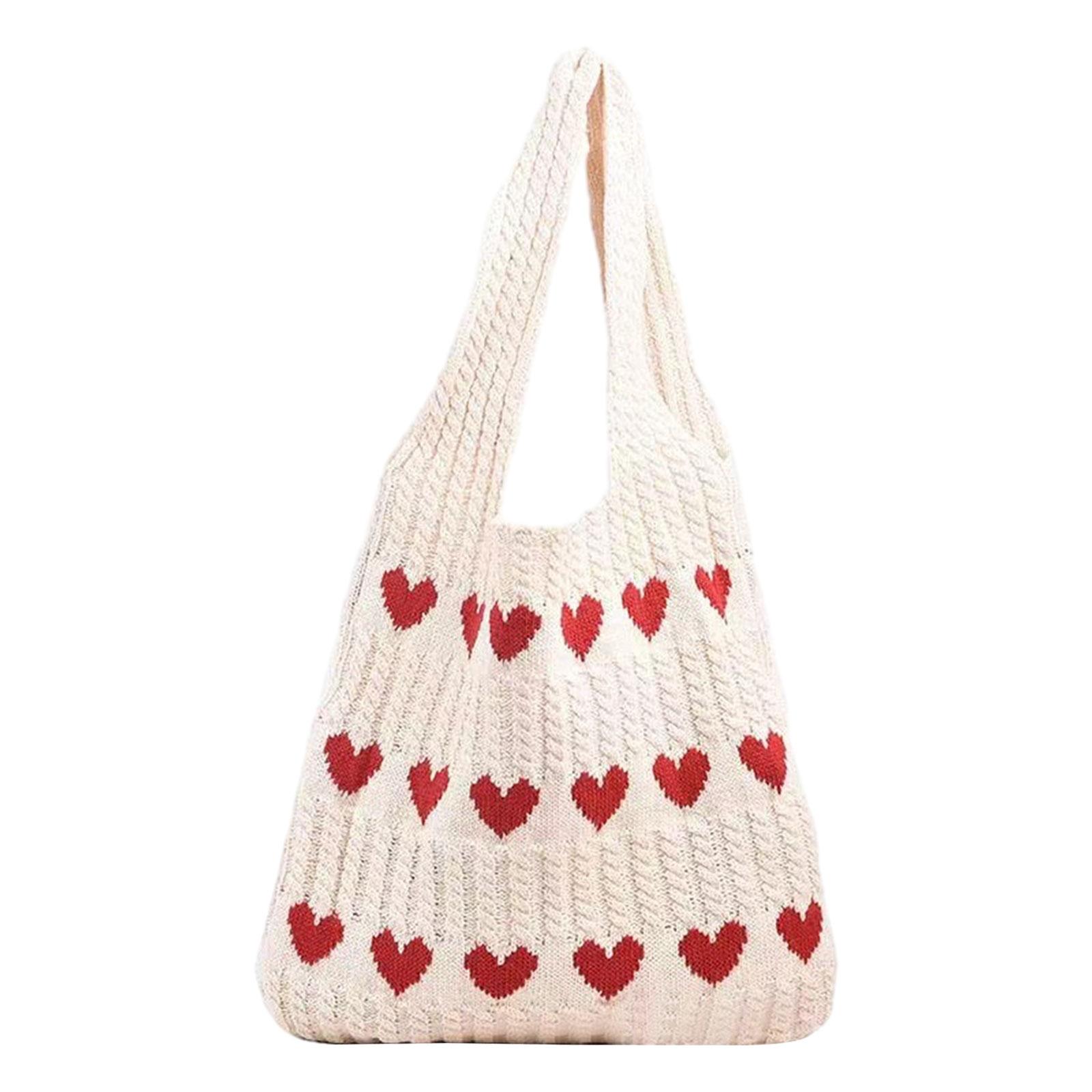 

Shoulder Bag Knitting Hobo Bag Pouch Elegant Lightweight Women s Knit Tote Bag Handbag for Work Outdoor Autumn Vacation Party бежевый