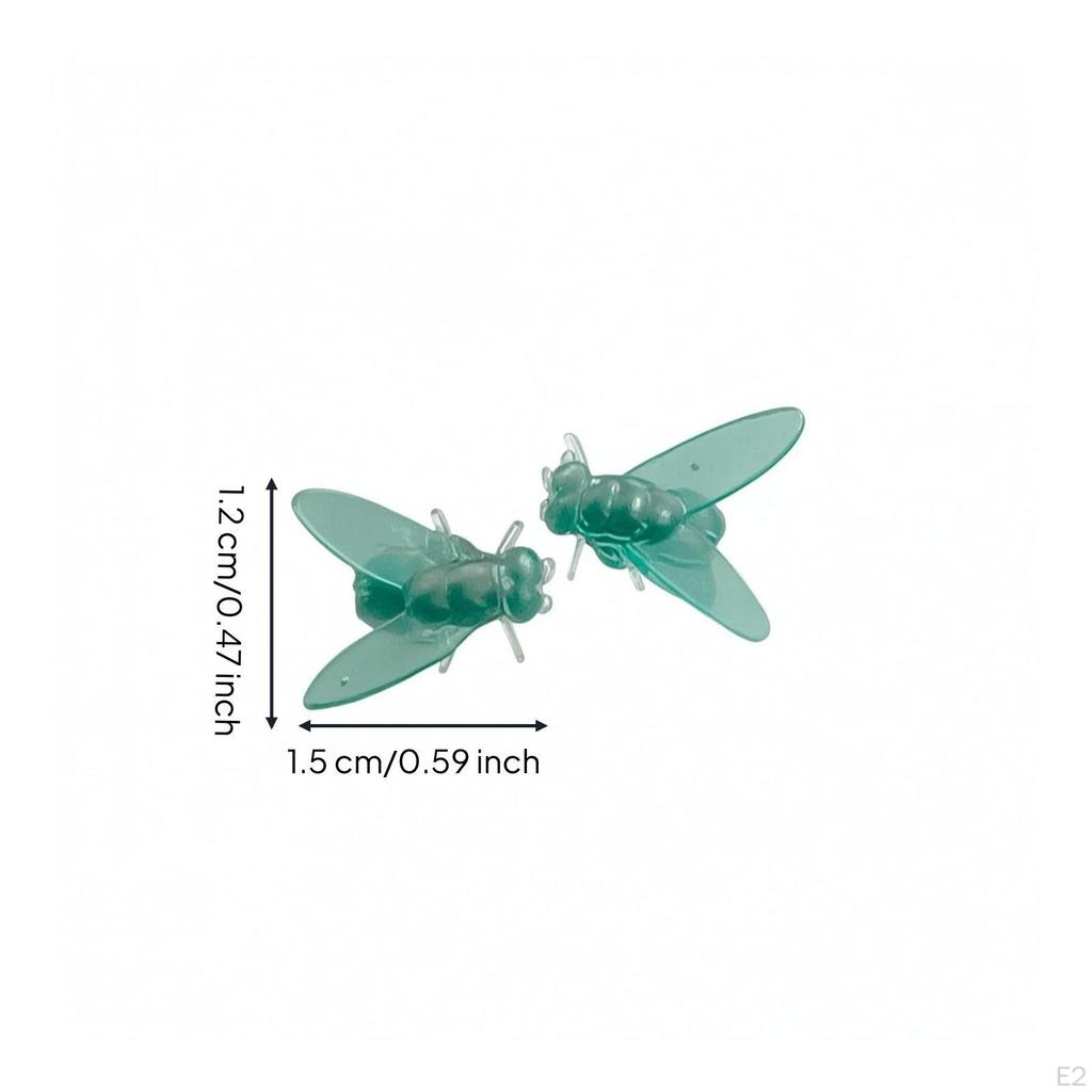 Fly Stud Earrings Translucent FlyshapedShaped Detailed Ear Black