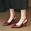 Fashion Sexy Women High Heels Sandals Pointed Toe Summer Shoes 2025 Slingback Slippers New Dress Party Woman Pumps Sandalias De Mujer
