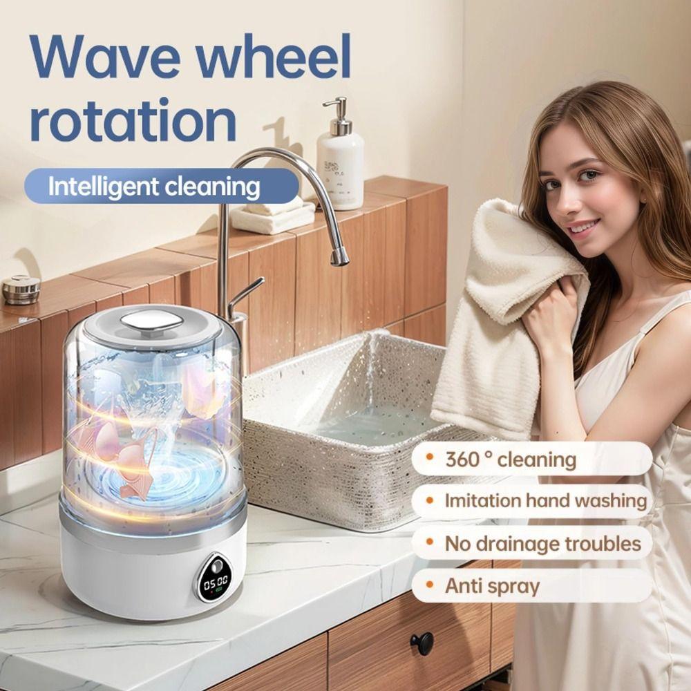 Mini Washing Machine 1.5L Sock Washing Machine Underwear Washer  for Clothes Underwears Socks