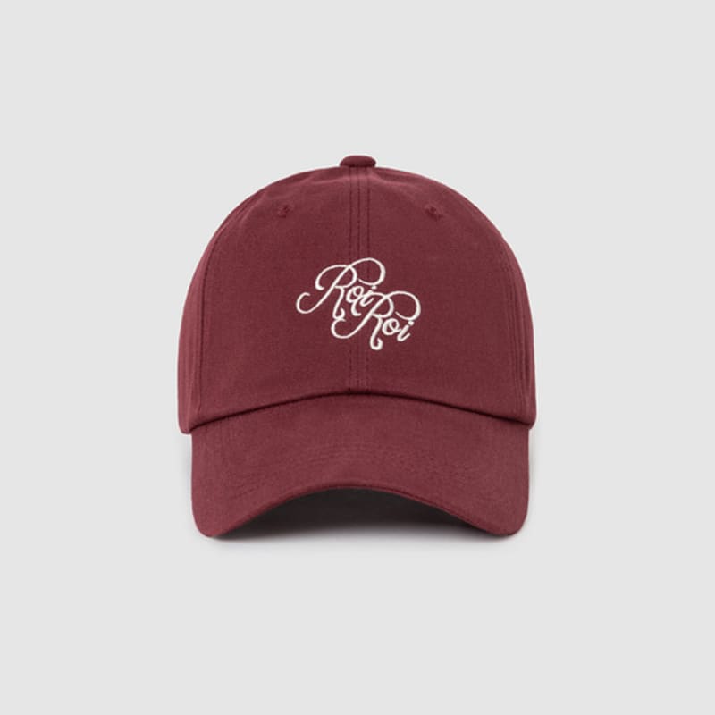 

ROIROI Script Embroidered Ball Cap - Burgundy single type