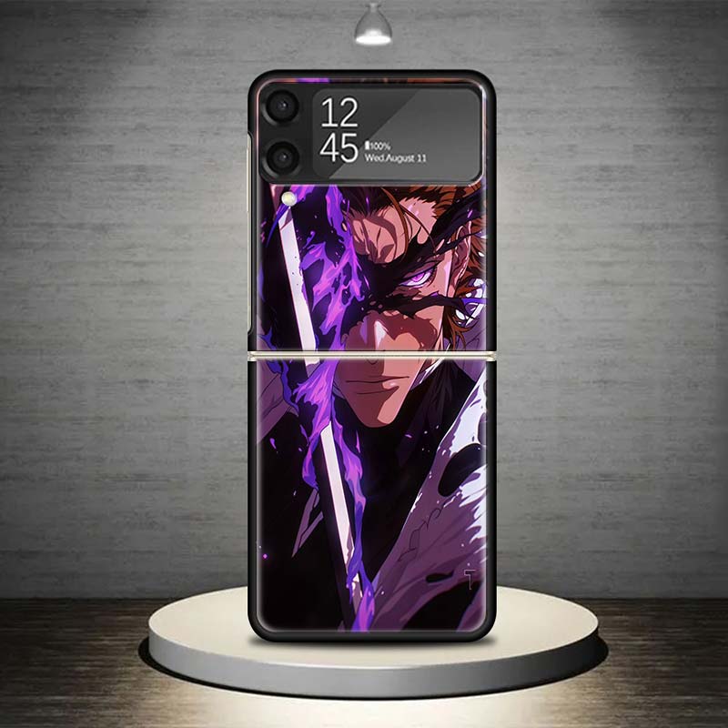 Aizen Sousuke Bleach Phone Case For Samsung Galaxy Z Flip 7 6 5 4 3 5G Shockproof Cover Z Flip7 Flip6 ZFlip5 Flip3 Flip4 Luxury