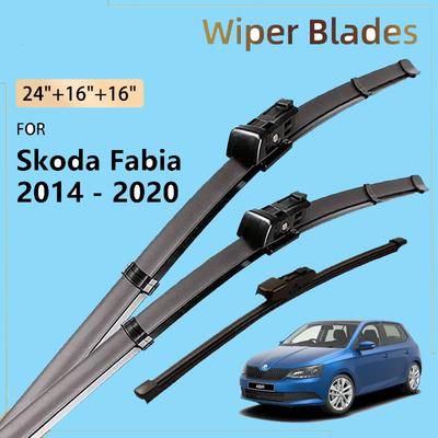 Car Front Rear Wiper Blades For Skoda Fabia 3 MK3 NJ Hatchback 2014 - 2020 2019 2018 2017 2016 2015 Windshield Windscreen Brush