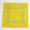 Trifong bandana yellow paisley handkerchief adult stylish 100% cotton cashew pattern men's unisex yellow 55cm x 55cm KC-D