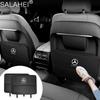 Leder Autositz Rückenlehnen Schutzabdeckung Anti-Trittmatte Aufbewahrungstasche Für Mercedes Benz E S C A B Klasse GLE GLS GLC CLA GLA Aufkleber