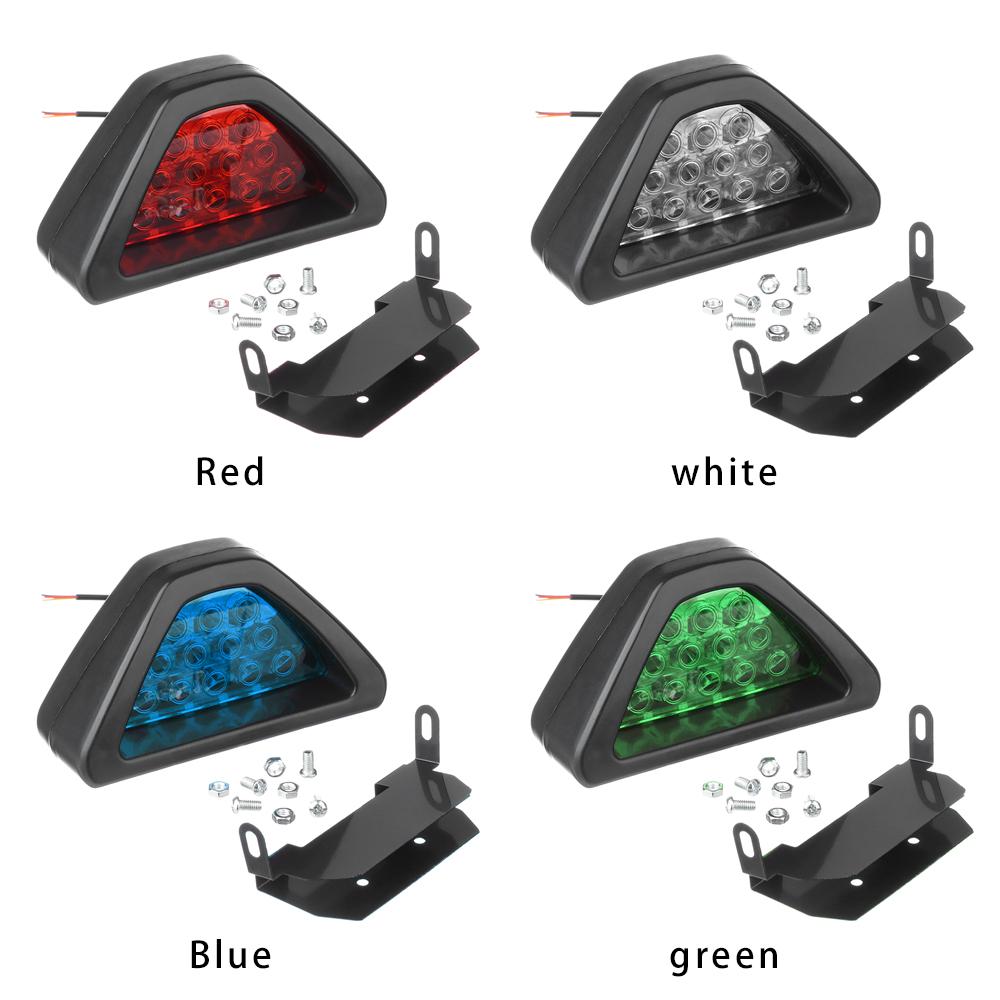 Universal Triangle Brake Signal Lamp F1 Style 12LED Third Brake Lamp Stop Light Rear Fog Light Sporty Tail Decor Car Accessories