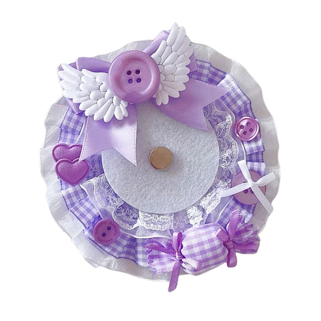 Cute Candy Themed Badge Holder Trendy Lace Badge Stand with Sweet Candy Elements for Daily Wear Parties Dates