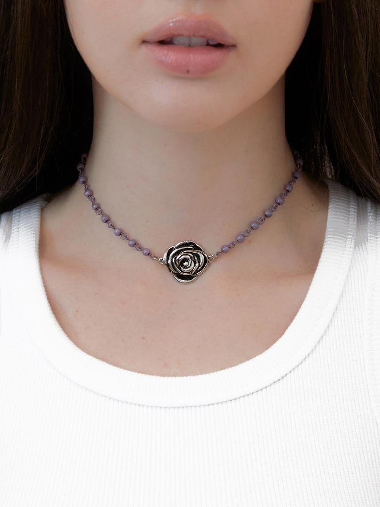 Eireve Candy Ball Choker Necklace (Lavender)