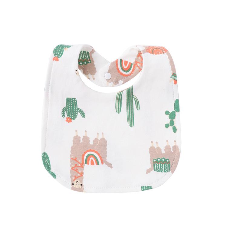 Newborn Baby Bibs Pure Cotton Double Layer Drool Bibs High Absorbency Burp Cloths For Infants Toddlers Soft Skin Friendly